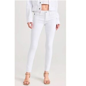 Theory Dracie White Conductor Skinny Jeans.